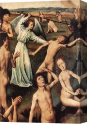 Memling Canvas Paintings - Last Judgment Triptych [detail 8] by Hans Memling